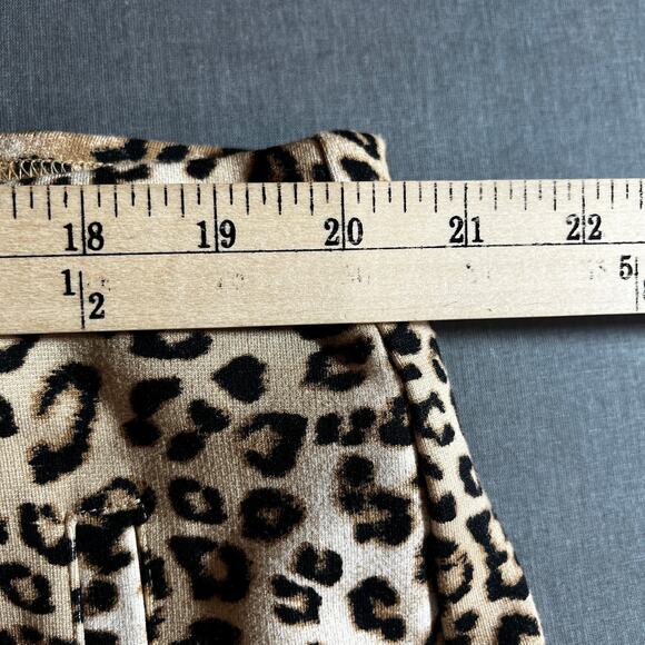 Chico's Pants Womens Size 4 US 20 Tan Leopard Print Pull On‎ Ankle High Rise - Picture 11 of 11